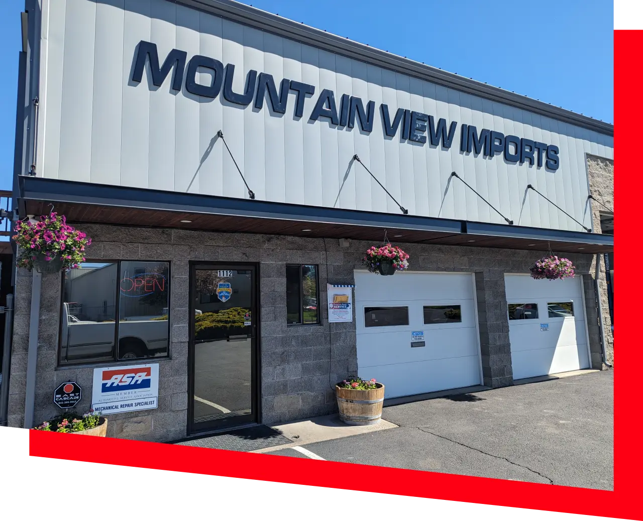 the store front are car ports of Mountain View Imports